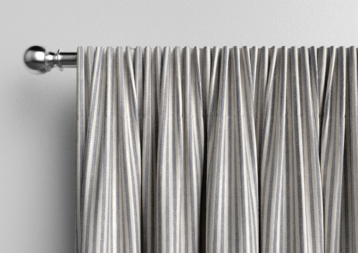 Emily Bond Oscar Stripe, Indigo - Made to Measure Curtains - Image 9
